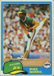 1981 Topps Baseball Cards      055      Mike Norris